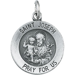 Sterling Silver St. Joseph Pendant with Chain