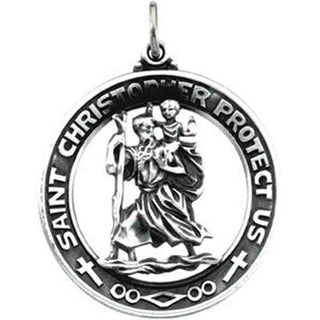 Sterling Silver St. Christopher Pendant with Chain