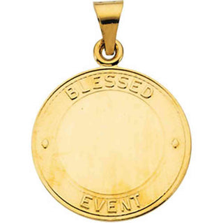 14K Yellow Gold Blessed Event Pendant at Catholic Shop