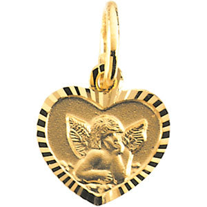 14K Yellow Gold Angel Pendant