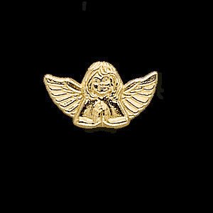 White Gold Praying Angel Lapel Pin