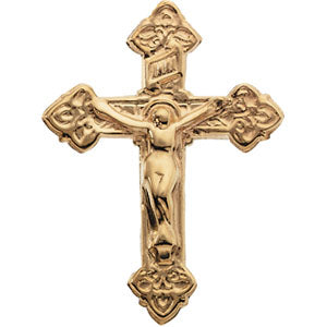 14K Gold Crucifix Lapel Pin at Catholic Shop