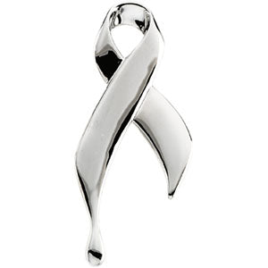 Sterling Silver Ribbon Of Tears with Chain