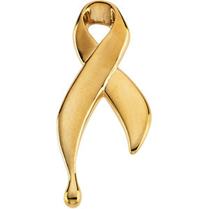 14K Yellow Gold Ribbon Of Tears