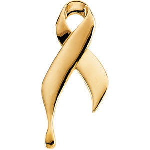 14K Yellow Gold Ribbon Of Tears