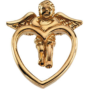 14K Gold Angel Lapel Pin