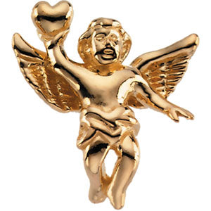 14K Yellow Cherub Angel Lapel Pin