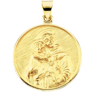 18K Yellow Saint Anthony Pendant