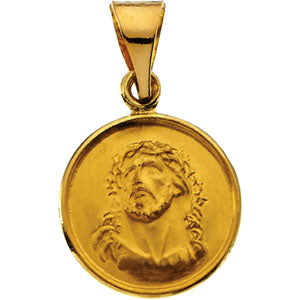 18K Yellow Face Of Jesus (Ecce Homo) Meda