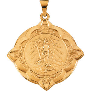 14K Yellow Gold St.Raphael Medal at Catholic Shop