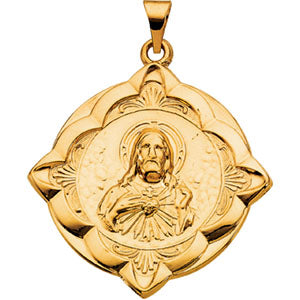 14K Yellow Gold Sacred Heart Medal at Catholic Shop