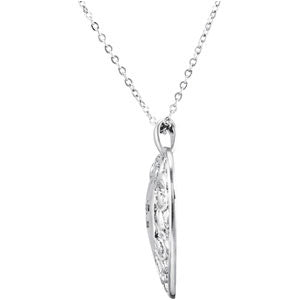 Sterling Silver Heart Of A Mother Neck with CaRound & at Catholic Shop