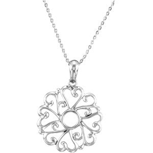 Sterling Silver Rem I Lov You (Young) Pdt with Ch