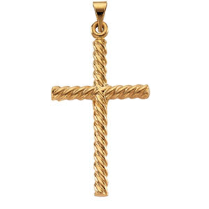 14K Yellow Gold Cross Pendant