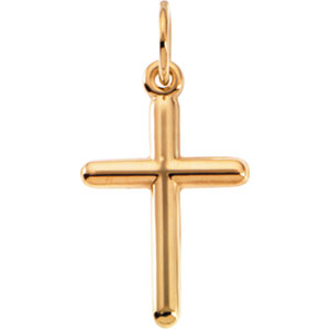 14K Yellow Cross Pendant
