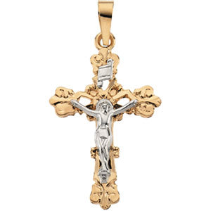 14K Yellow Gold Crucifix Pendant