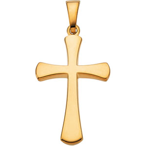 14K Yellow Gold Cross Pendant