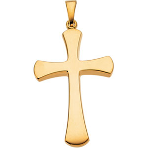 14K Yellow Gold Cross Pendant