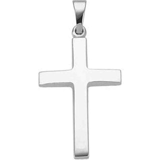 14K White Gold Cross Pendant