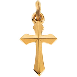 14K Yellow Gold Cross Pendant