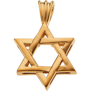 White Gold Star Of David Pendant at Catholic Shop