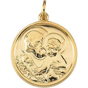 14K Yellow 22 mm St. Joseph Medal