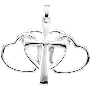 14K White Gold Covenant Hearts with Card at Catholic Shop