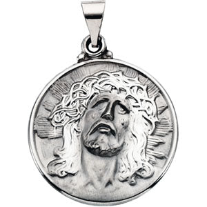 14K White Gold Hollow Face Of Jesus Pendant at Catholic Shop  1/18/21