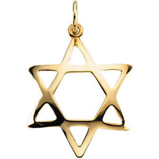 14K Yellow Gold Domed Star Of David at Catholic Shop
