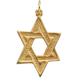 14K Yellow Gold Star Of David