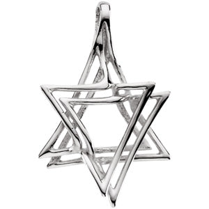 14K White Gold Star Of David