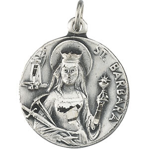 14K Yellow Gold Saint Barbara Pendant