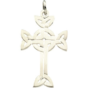 Sterling Silver Celtic Design Cross with Chain at Catholic Shop