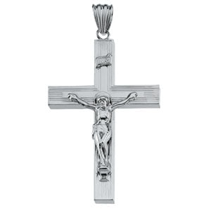 Sterling Silver Hollow Cricifix with Chain at Catholic Shop