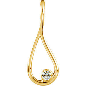 14K Gold .06 CTW Diamond The Tears of Christ Galilee