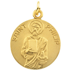 14K Yellow Gold Saint Philip Medal at Catholic Shop