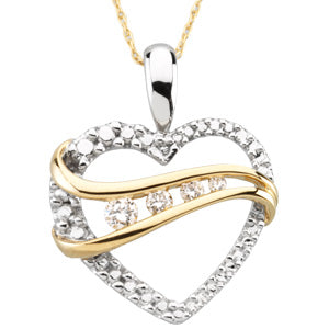 14K White Gold/Yellow Journey Of Blessings Pendant at Catholic Shop