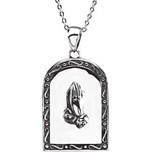 Sterling Silver .005 CT Pray Anyway Necklace