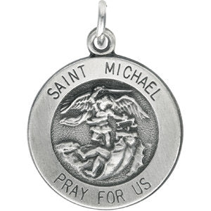 Sterling Silver 14.5 MM St. Michael Medal