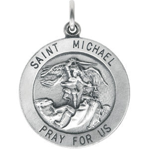Sterling Silver 22 MM St. Michael Medal