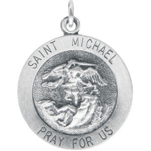 Sterling Silver 18 MM St. Michael Medal