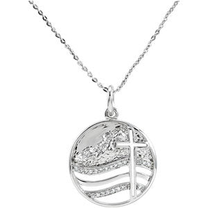 Sterling Silver Move The Mt Lrds Pendant Ch & Pkg at Catholic Shop