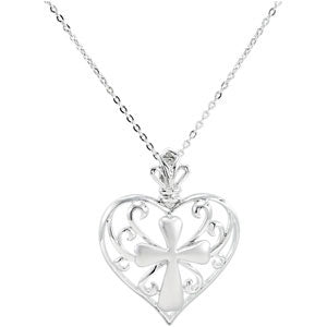 Sterling Silver The Worth Of A Woman Pendant & Ch