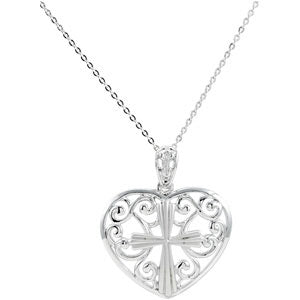 Sterling Silver The Worth Fo A Wife Pendant & Ch