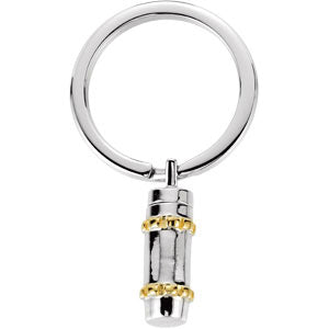 Sterling Silver Cyl Ash Holder Key Chain with Chain at Catholic Shop