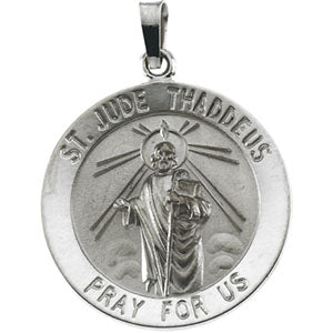 14K White Gold St. Jude Thaddeus Medal at Catholic Shop