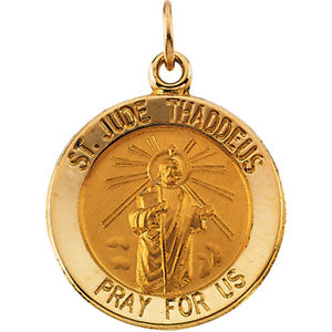 14K Yellow Gold St. Jude Thaddeus Pendant