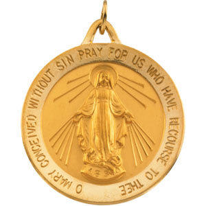 14K Yellow Gold Miraculous Medal