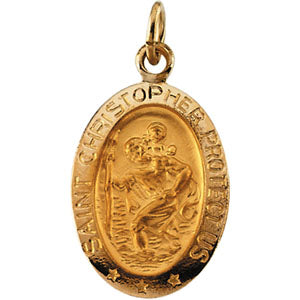 14K Yellow Gold St. Christopher Pendant