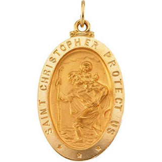 14K Yellow Gold St. Christopher Pendant